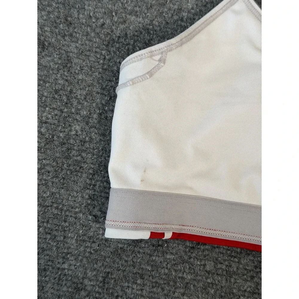 Alo Yoga Airlift Car Club Bra Red White Colorblock Crop Sports Bra Women's M